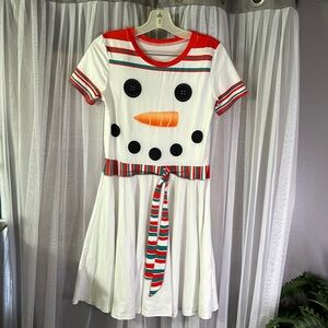 Snowman costume dress!  Some stretch!  Lots of flare at the bottom!